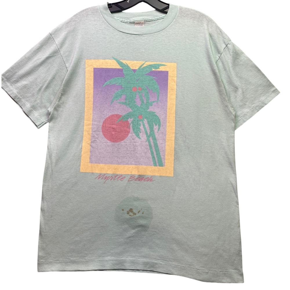 Vintage‎ Myrtle Beach Shirt Womens Extra Large Single Stitch Tropical Beachy